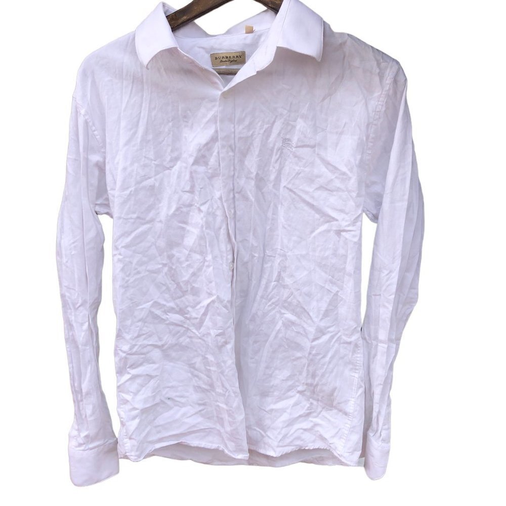 VINTAGE Burberry Shirt Large White - Picture 3 of 10